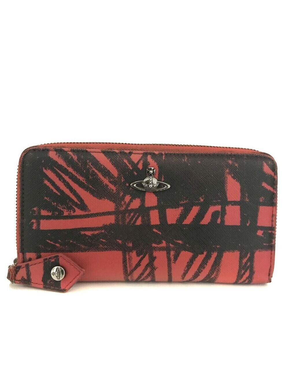 EGA Vivienne Westwood Orb Leather Zip Around Long Wallet Red/9CG0645